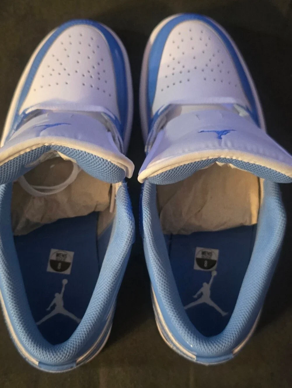 Jordan Low Blue & White University Blue Mens Size 8 New With No Box .